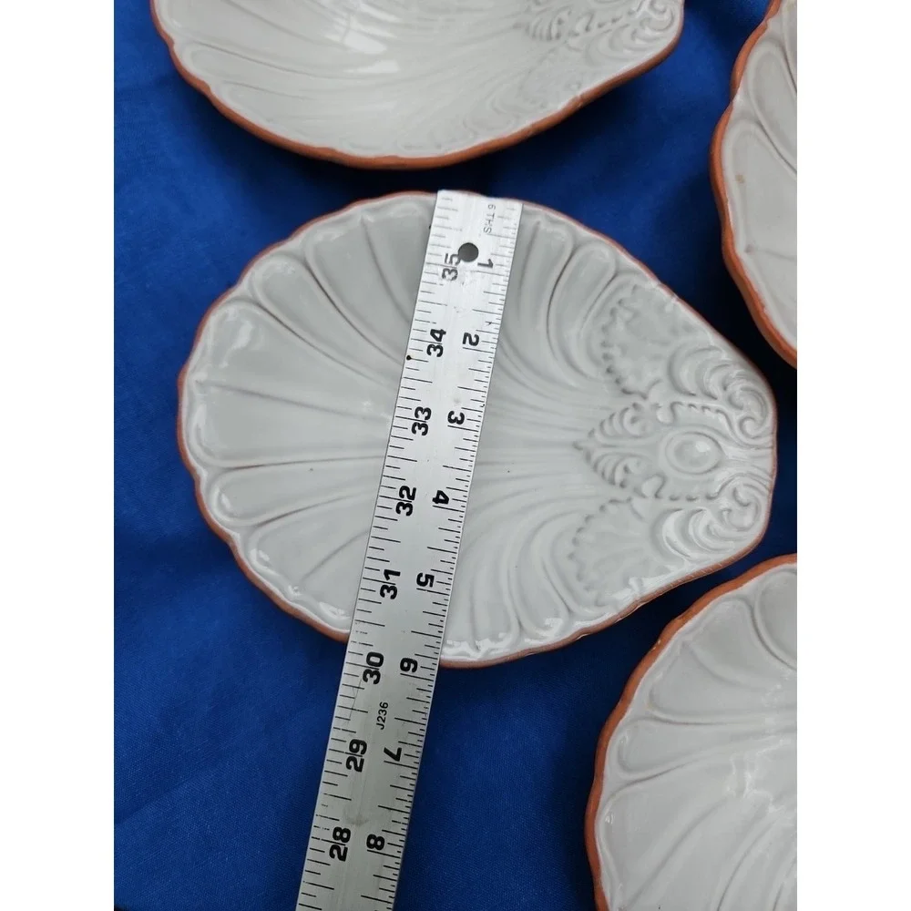 Loneoak &‎ Co Terracotta Shell Serving Bowls Berry Bowls Scalloped Cottagecore